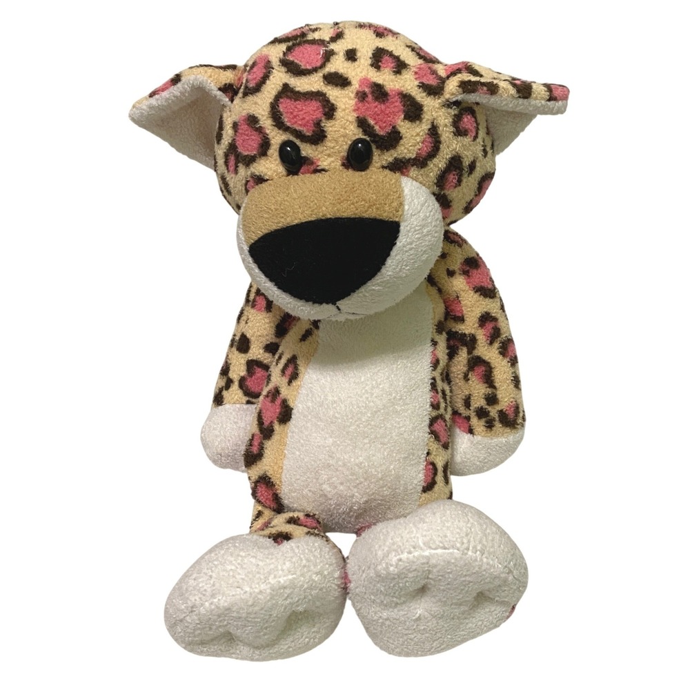 Circo Pink Spotted Cheetah Bean Plush 15" Leopard Wild Cat Plastic Eyes 2012